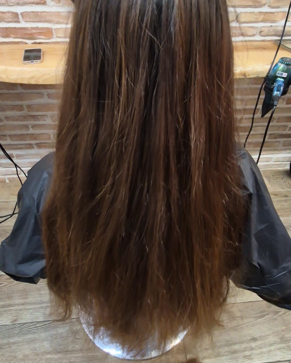 Antes del trabajo de cabello