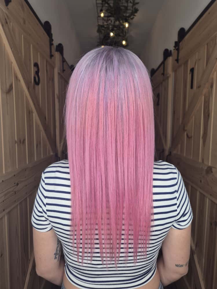 Trabajo de color creativo rosa pastel liso